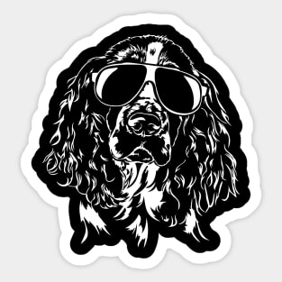 Funny English Springer Spaniel sunglasses cool dog Sticker